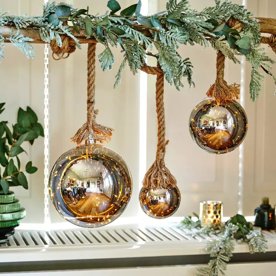 Giant Bauble Tinted Glass Rope light - 20cm
