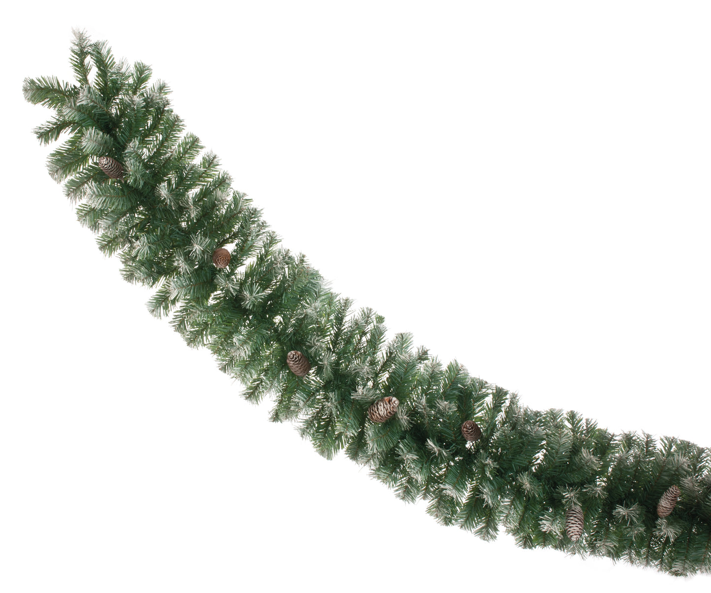 Luxury Frosted Faux Pine Christmas Garland With Cones- 180 cm & 270 cm