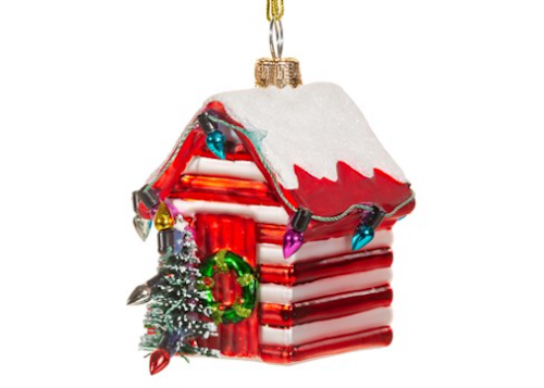 Red Mini Beach Hut Bauble