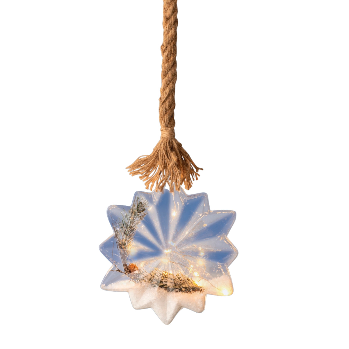 Giant Frosted Snowflake Bauble - Christmas Light Decoration – Festive ...