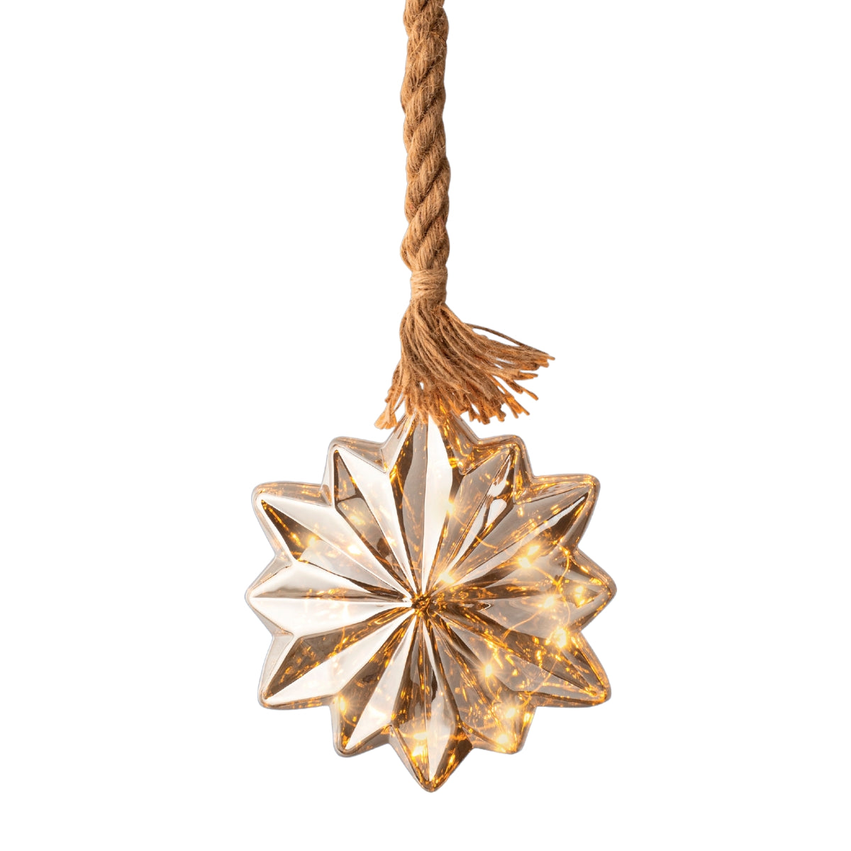 Golden Snowflake Giant Bauble LED Rope Light