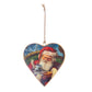 Vintage Santa Heart Hanging Decorations (Large)