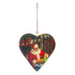 Vintage Santa Heart Hanging Decorations (Large)