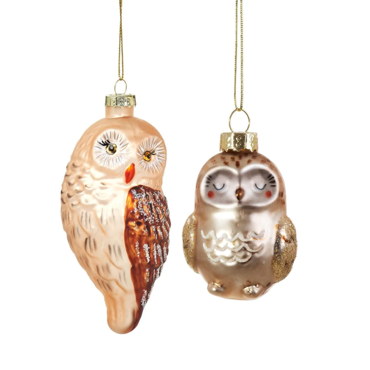 Woodland Owl Family Shaped Bauble